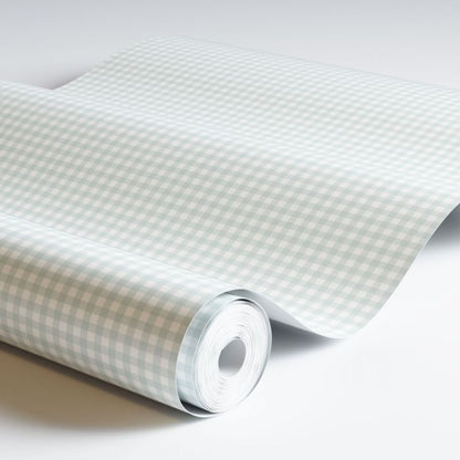Lotta Gingham Wallpaper - Blue/White