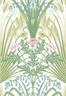 Bluebell Wallpaper - Spring Green/Cerulean Sky