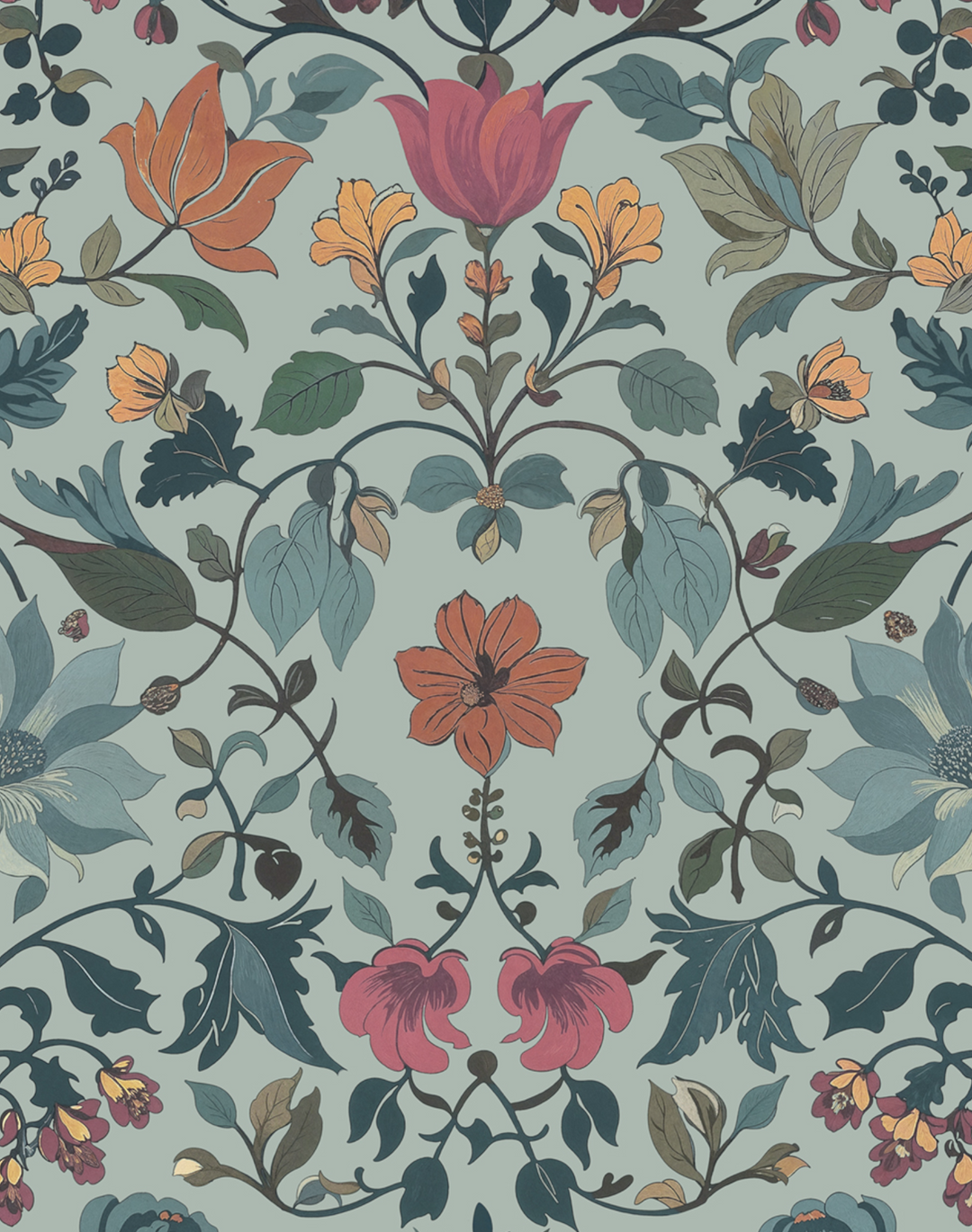 Bocage Wallpaper - Aqua