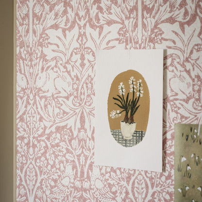 Brer Rabbit by Morris Wallpaper - Blush