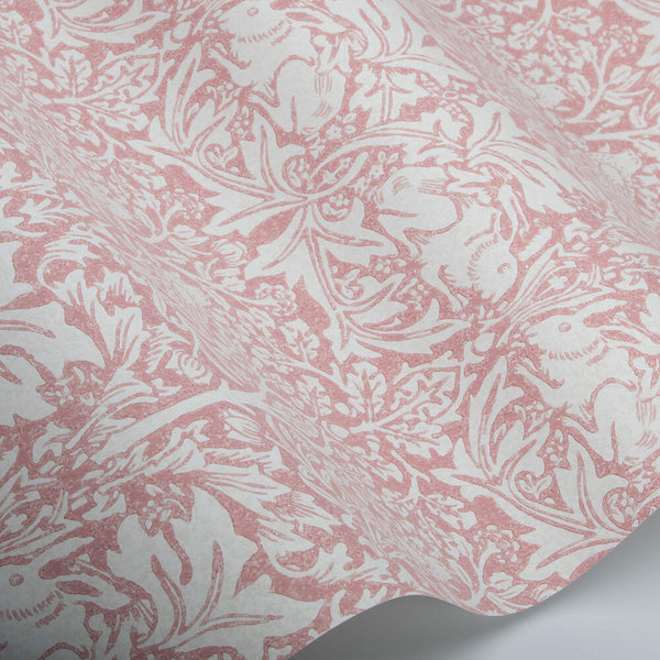 Sample - Brer Rabbit by Morris Wallpaper - Blush
