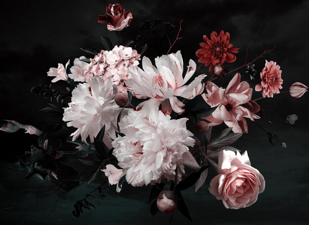 Bunch of Flowers Mural - Custom Sized Wallpaper Mural (per m2)