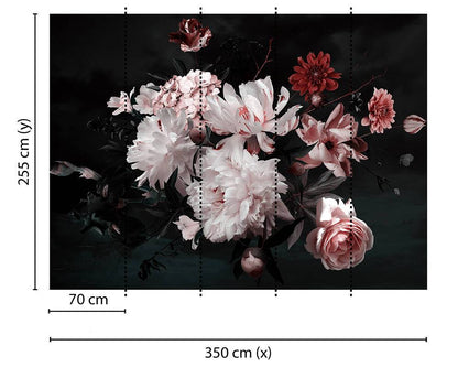 Bunch of Flowers Mural - Custom Sized Wallpaper Mural (per m2)