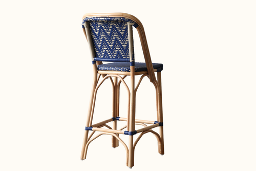 Burbank Cane Barstool - Mediterranean Edition SALE - ASK US FOR A DELIVERY QUESTION