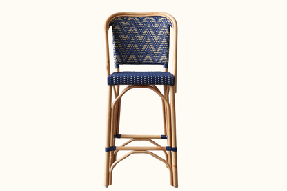 Burbank Cane Barstool - Mediterranean Edition SALE - ASK US FOR A DELIVERY QUESTION