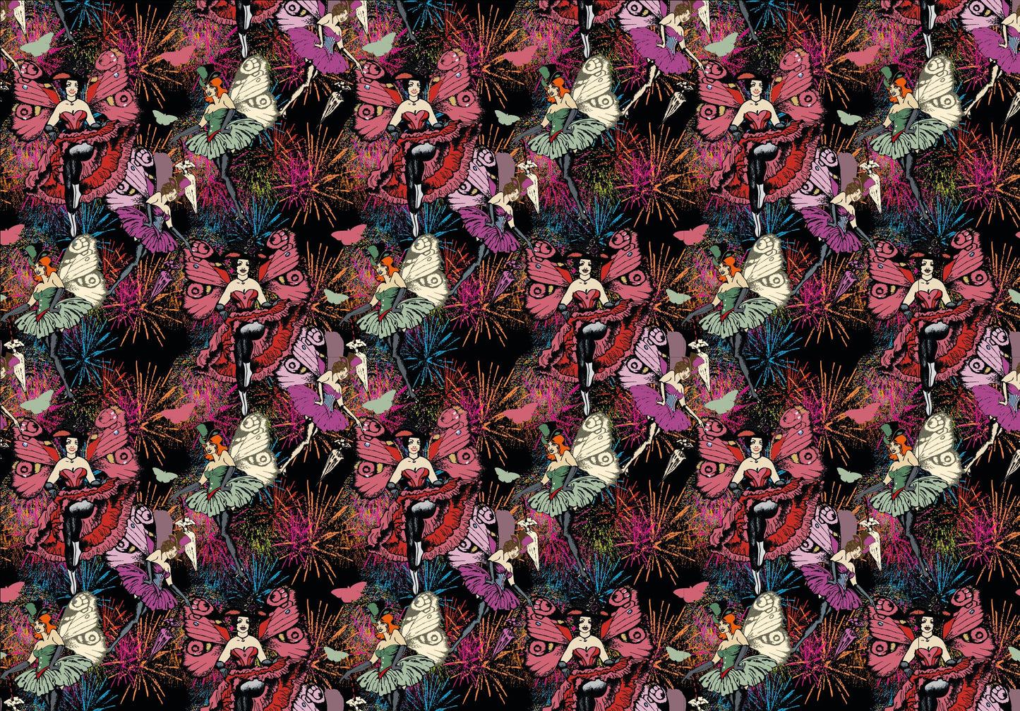 Burlesque Baby - Custom Sized Wallpaper Mural (per m2)