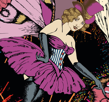 Burlesque Baby - Custom Sized Wallpaper Mural (per m2)