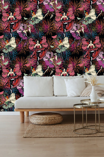 Burlesque Baby - Custom Sized Wallpaper Mural (per m2)