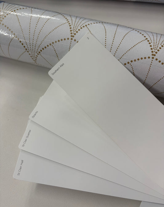 Stardust Art Deco Wallpaper - White Gold