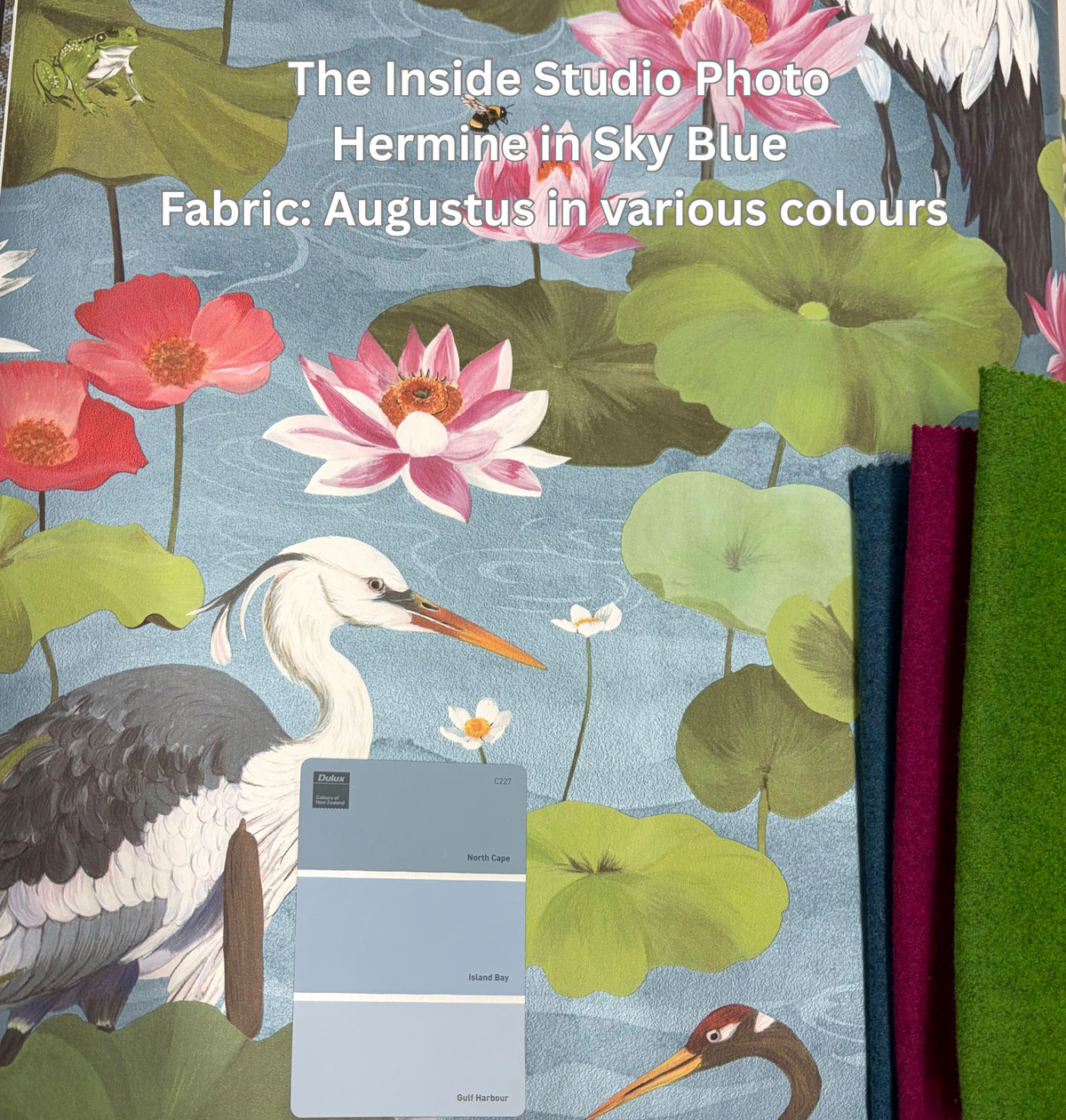 Hermine – Koi Pond Wallpaper – Sky Blue