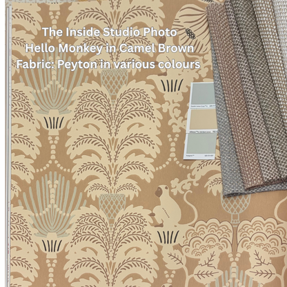 Hello Monkey Wallpaper - Camel Brown