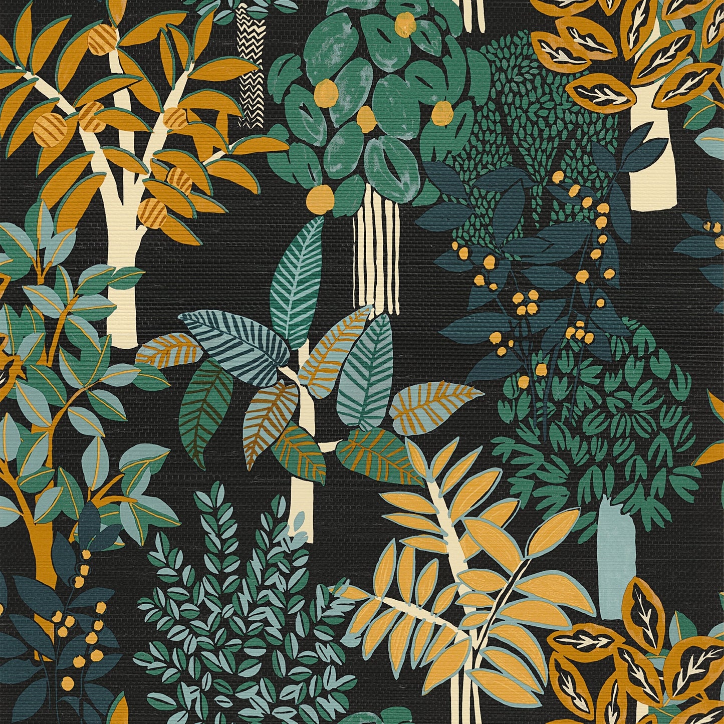 Sample - Peradeniya Garden Wallpaper - Black