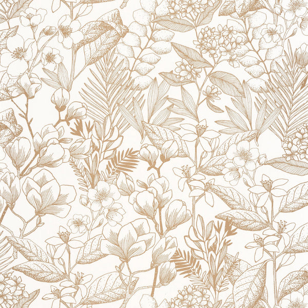 Sample - May Flower Power Wallpaper - Nude