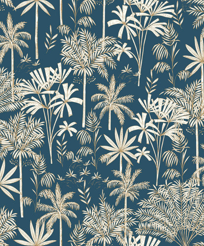 Jardin De Marrakech Wallpaper - Blue - Discontinuing