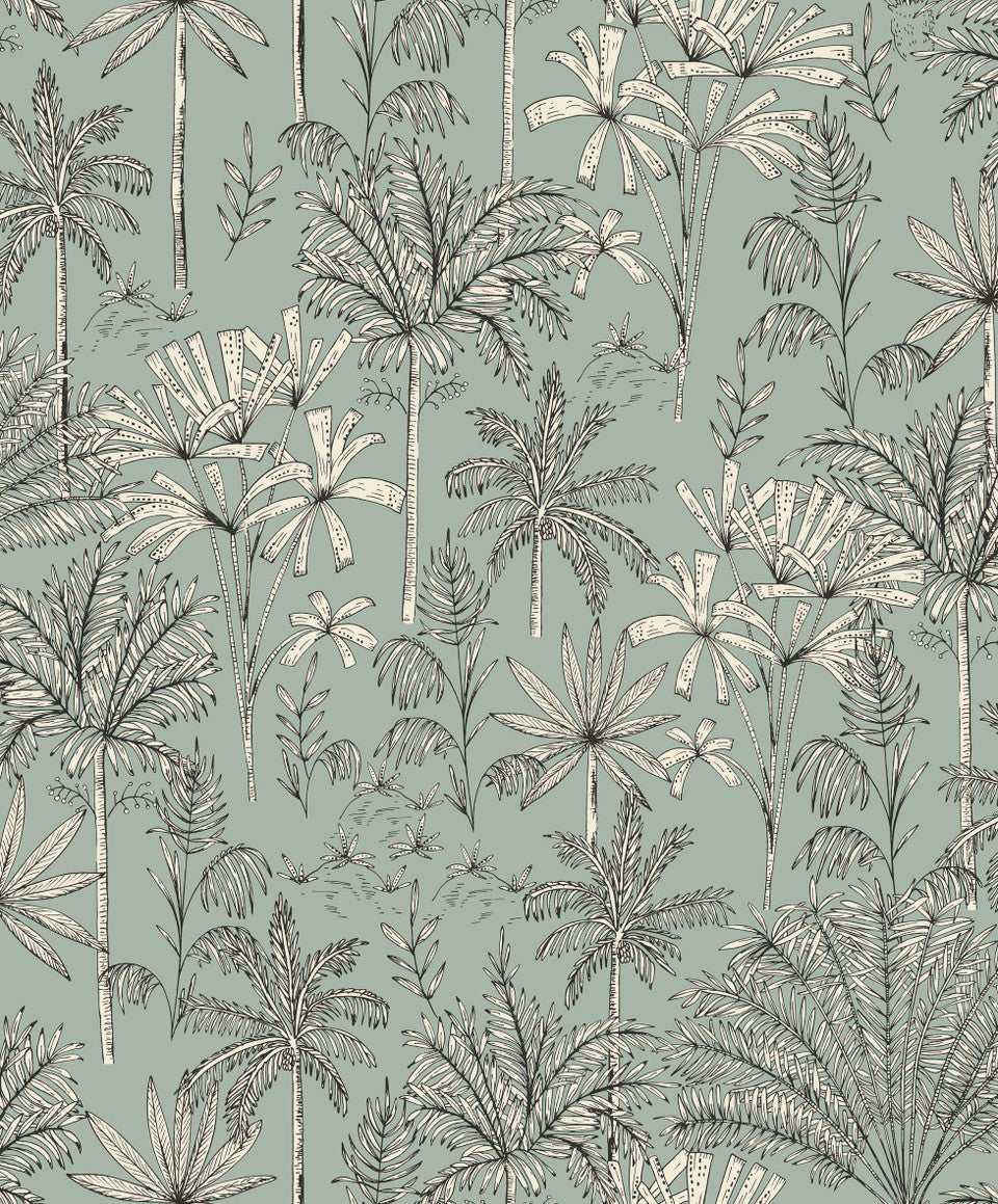 Jardin De Marrakech Wallpaper - Green - Discontinuing