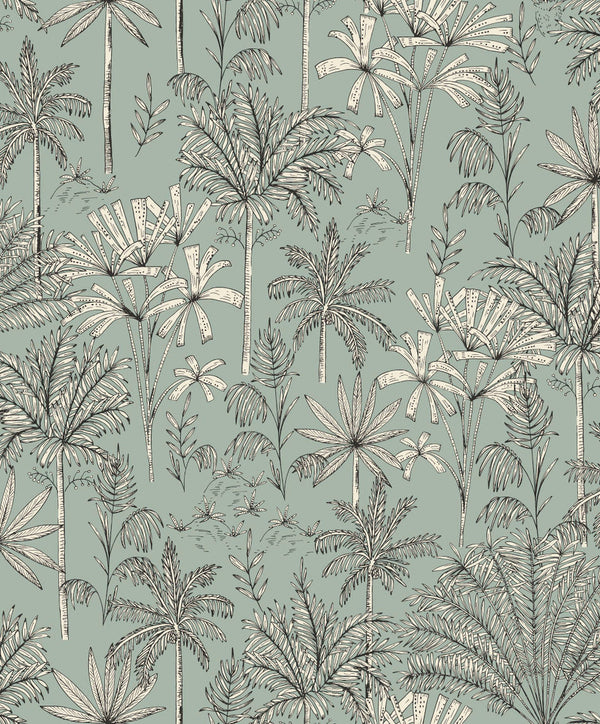 Sample - Jardin De Marrakech Wallpaper - Green