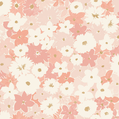Flora Power Wallpaper - Rose Layette