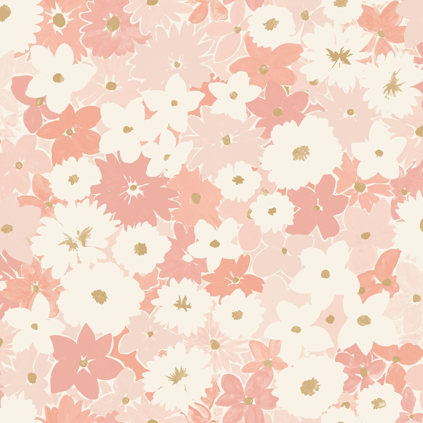 Sample - Flora Power Wallpaper - Rose Layette