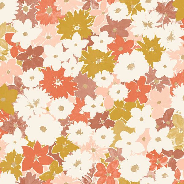 Sample - Flora Power Wallpaper - Rose