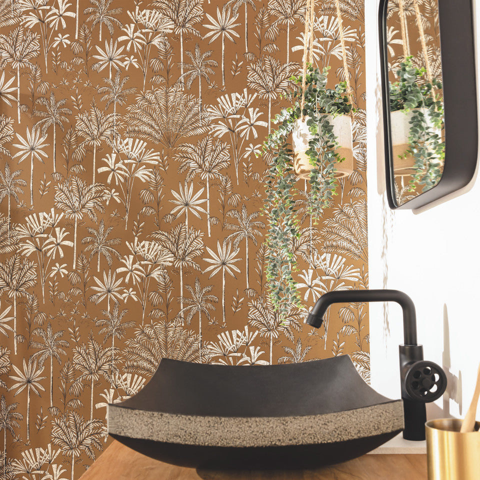 Jardin De Marrakech Wallpaper - Ochre - Discontinuing