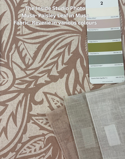 Musa – Paisley Leaf Wallpaper – Blush