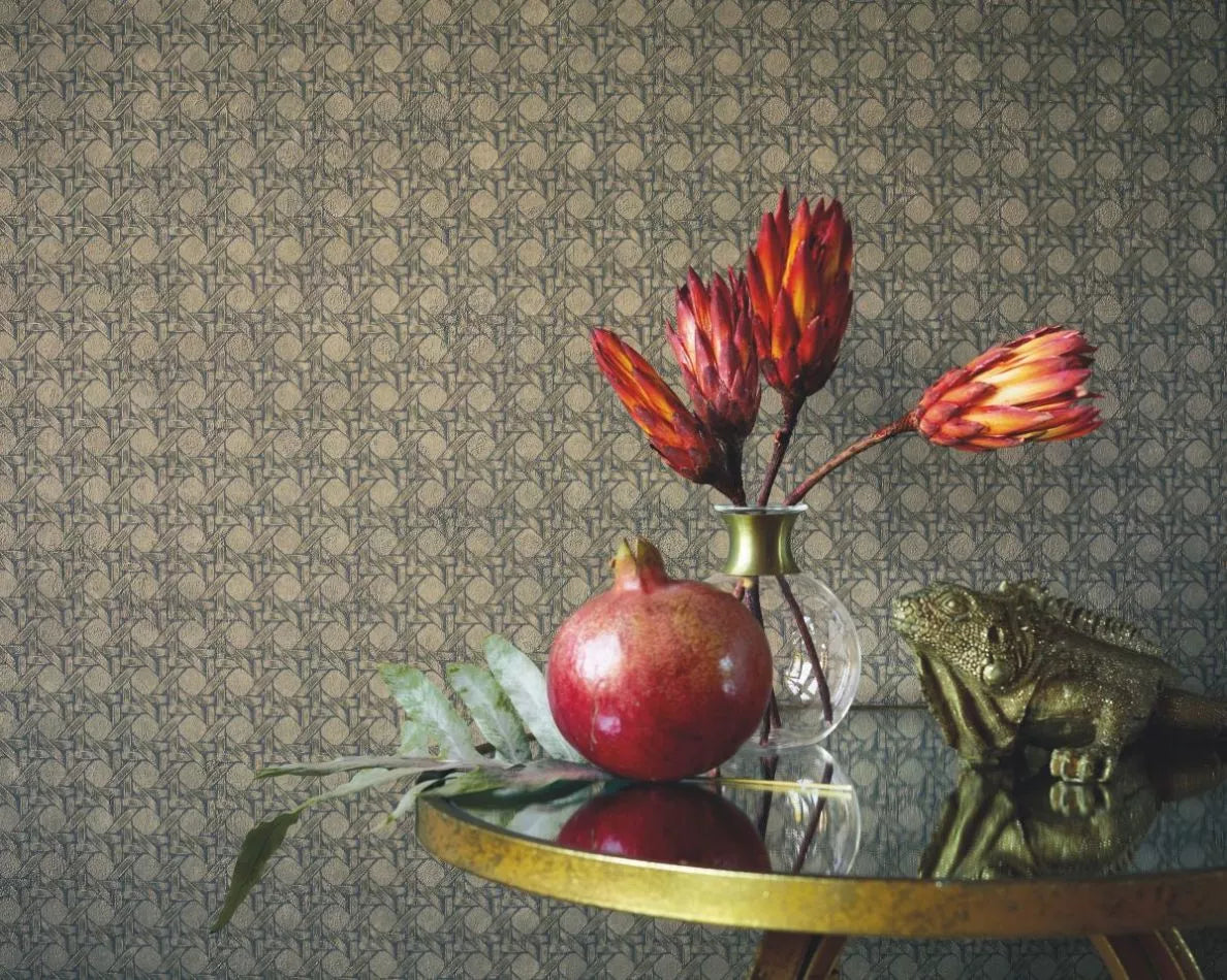 Cuba Paja - Vinyl Wallpaper - Vert Khaki - Last 5 Rolls