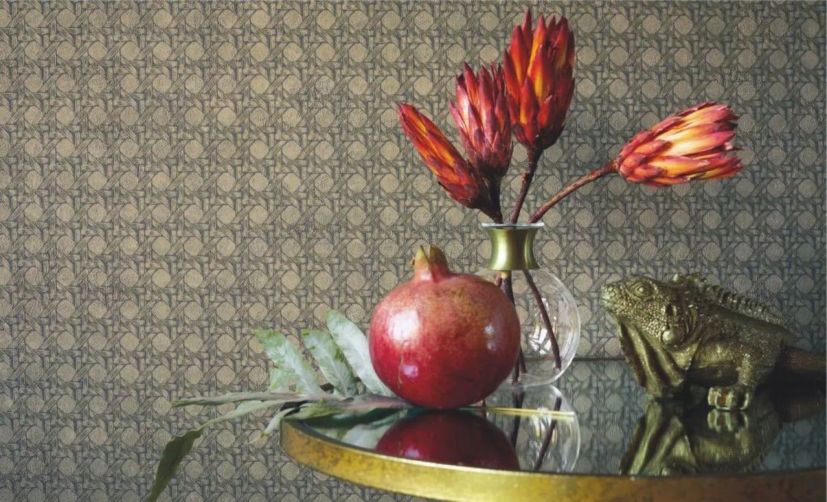 Cuba Paja - Vinyl Wallpaper - Vert Khaki - Last 5 Rolls