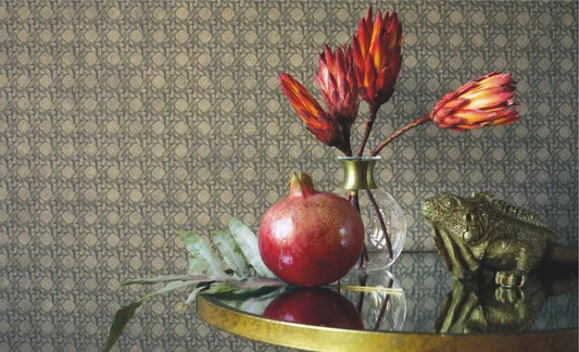 Cuba Paja - Vinyl Wallpaper - Vert Khaki - Last 5 Rolls