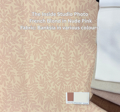 French Blond Wallpaper - Nude Pink