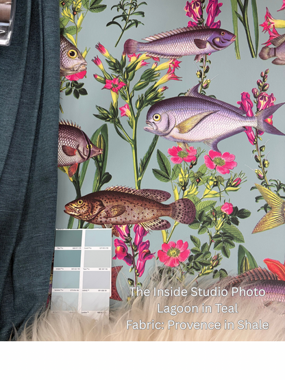 Lagoon Fish Wallpaper - Teal