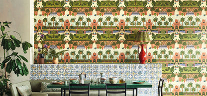 Alcazar Gardens Wallpaper - Terracotta Multi