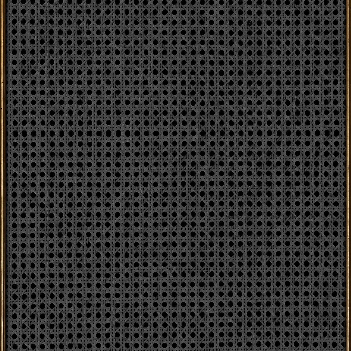 Natural Cane Webbing Wallpaper - Black