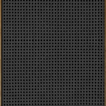 Natural Cane Webbing Wallpaper - Black