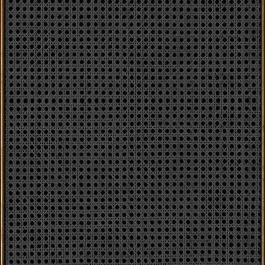 Natural Cane Webbing Wallpaper - Black