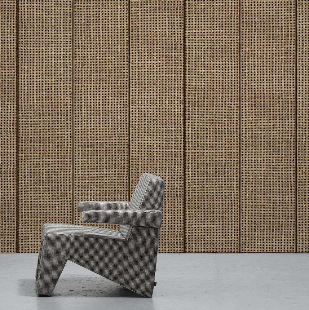 Natural Cane Webbing Wallpaper - Natural