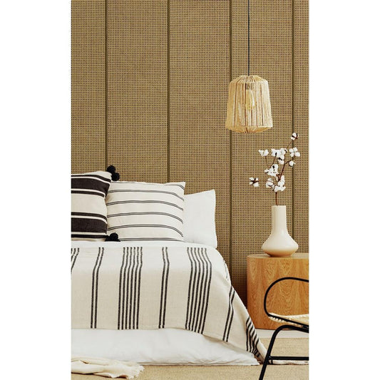 Natural Cane Webbing Wallpaper - Natural
