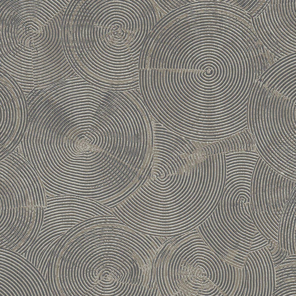 Capetown Clay Wallpaper - Brown, Metallic Black