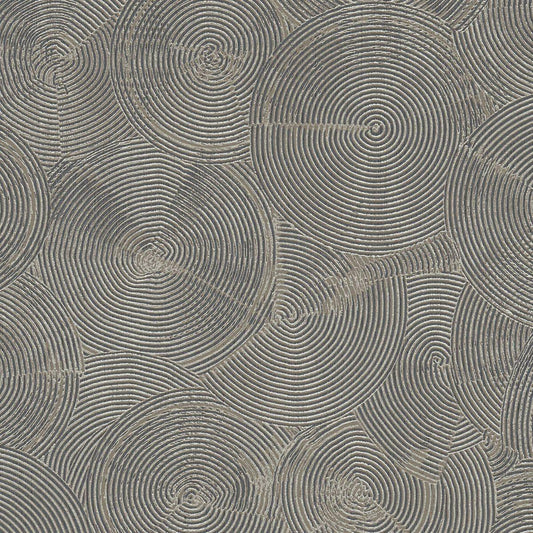 Capetown Clay Wallpaper - Brown, Metallic Black