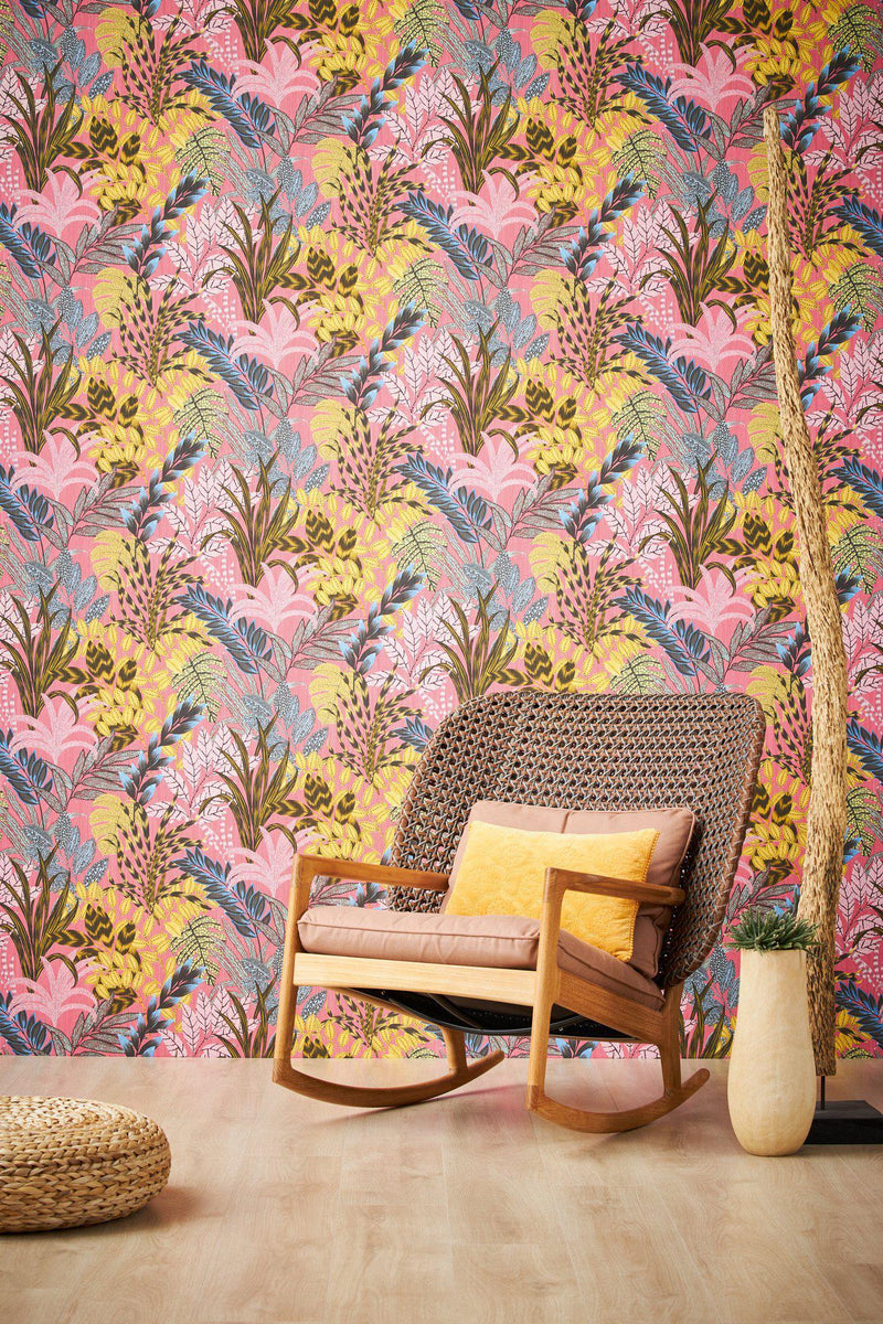 Sample Capetown Jungle Wallpaper - Pink