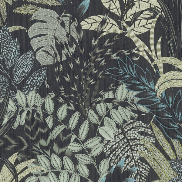 Sample - Capetown Jungle Wallpaper -Green/Black