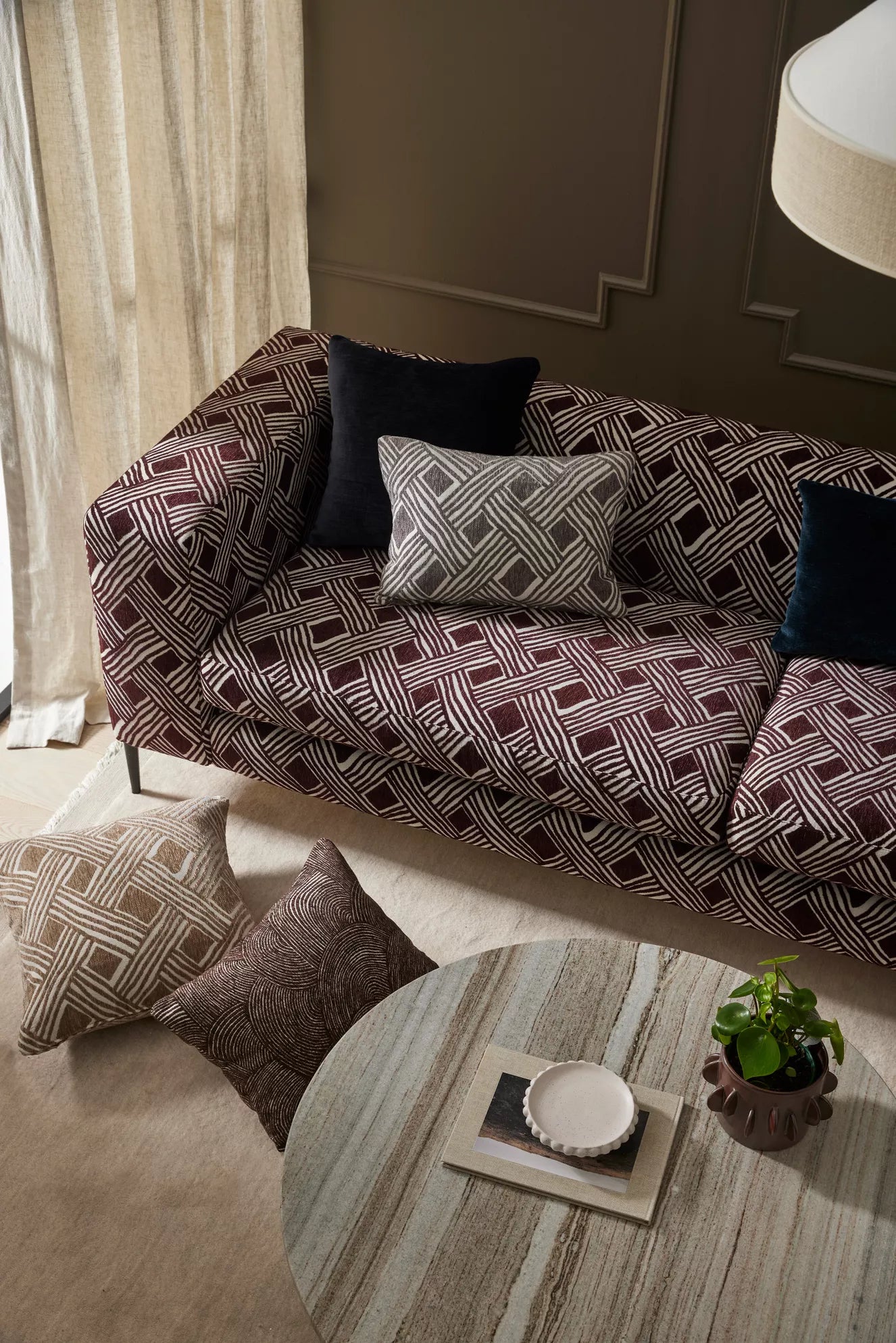 Palacio Upholstery Fabric - Plum