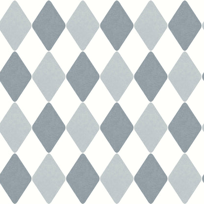 Danser Harlequin Wallpaper - Aquamarine & Powder Blue