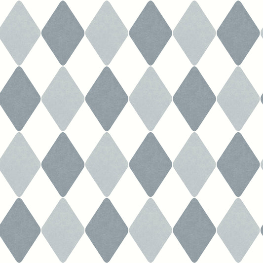 Danser Harlequin Wallpaper - Aquamarine & Powder Blue