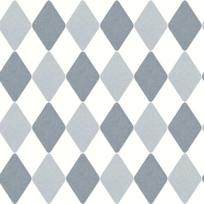 Danser Harlequin Wallpaper - Aquamarine & Powder Blue