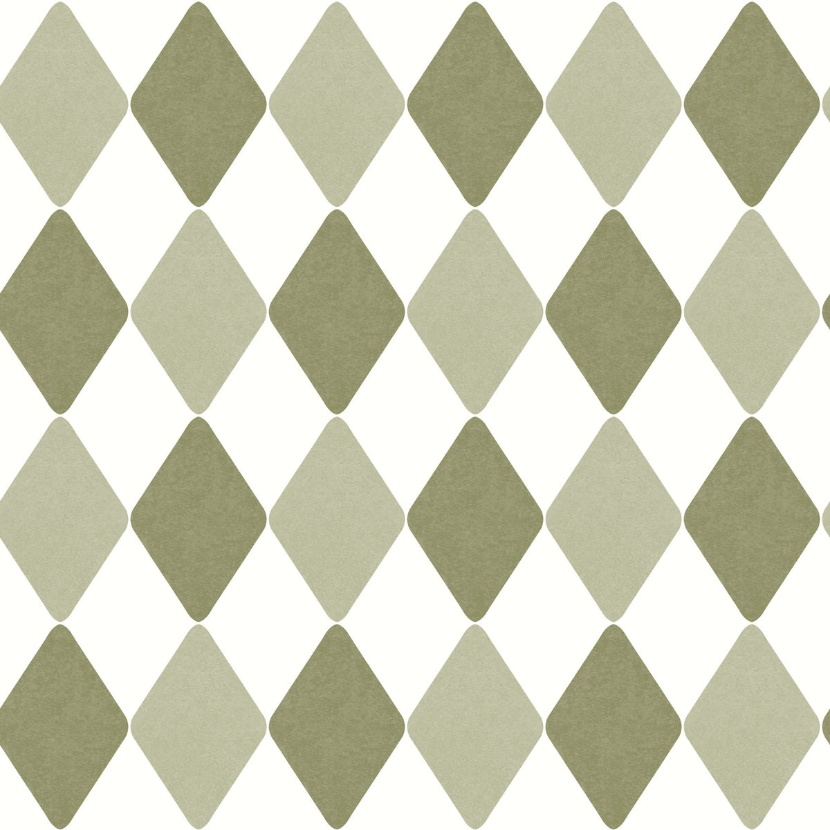 Sample - Danser Harlequin Wallpaper - Spring Green & Basil