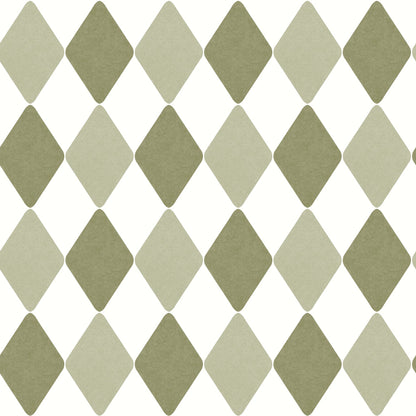 Danser Harlequin Wallpaper - Spring Green & Basil