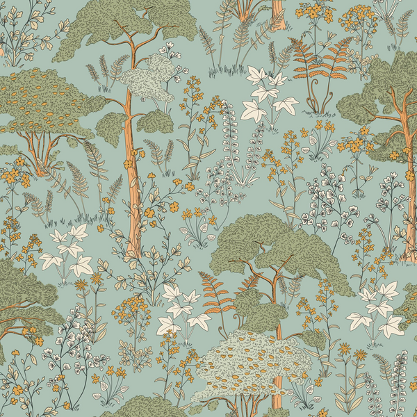 Sample - Flaner Wallpaper - Green/Blue