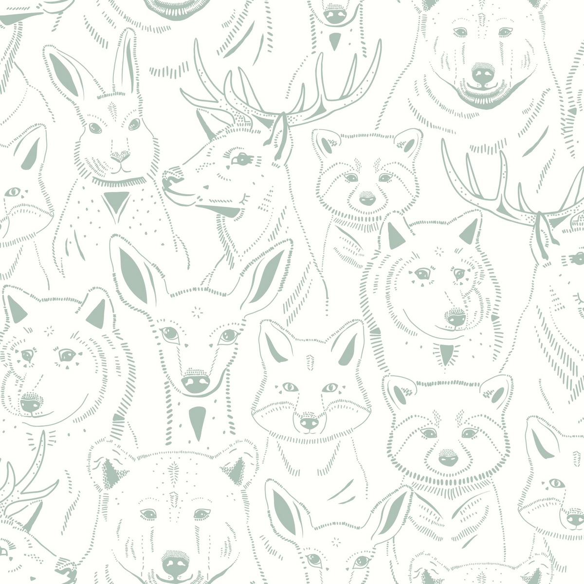 S’Amuser Wallpaper - White/Mint
