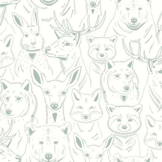 S’Amuser Wallpaper - White/Mint