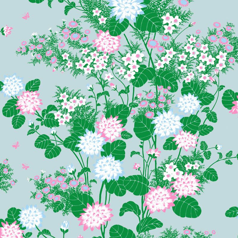 Sample – Chinese Floral Florence Broadhurst Wallpaper - Garden